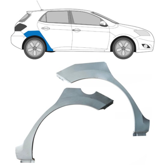 Panel de reparación guardabarros trasero para Toyota Auris 2007-2012 / Izquierda+Derecha / Conjunto 16855