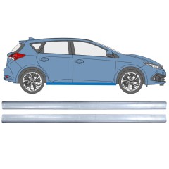 Panel de reparación del umbral para Toyota Auris 2013-2018 / Izquierda+Derecha / Conjunto 12449