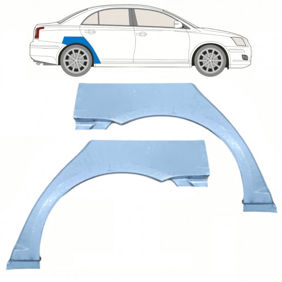 Panel de reparación guardabarros trasero para Toyota Avensis 2003-2008 / Izquierda+Derecha / Conjunto 10062