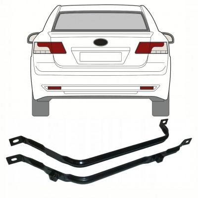 TOYOTA AVENSIS 2008-2012 ABRAZADERAS DEL DEPÓSITO DE COMBUSTIBLE