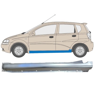 Umbral completo para Chevrolet Aveo 2003-2006 / Izquierda / HATCHBACK 14538