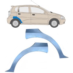 Panel de reparación guardabarros trasero para Chevrolet Aveo 2003-2006 / Izquierda+Derecha / HATCHBACK / Conjunto 6433