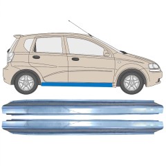 Panel de reparación del umbral para Chevrolet Aveo 2003-2006 / Izquierda+Derecha / Conjunto 10401