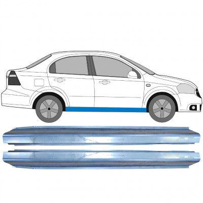 Panel de reparación del umbral para Chevrolet Aveo 2003-2008 / Izquierda+Derecha / Conjunto 10401