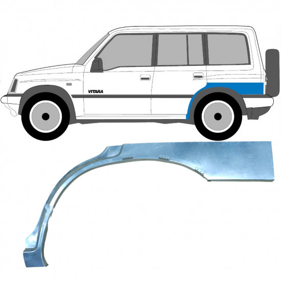 SUZUKI VITARA 1996-2003 PANEL DE REPARACIÓN DEL ALERÓN TRASERO / IZQUIERDA