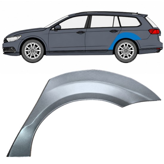 Panel de reparación guardabarros trasero para Volkswagen Passat B7 2010-2015 / Izquierda / COMBI 16973
