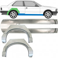 Panel de reparación del umbral + guardabarros trasero para BMW 3 E30 1982-1994 / Izquierda+Derecha / Conjunto 9518