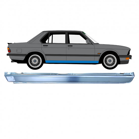 BMW 5 E28 1981-1987 PANEL DE REPARACIÓN DEL UMBRAL / DERECHA