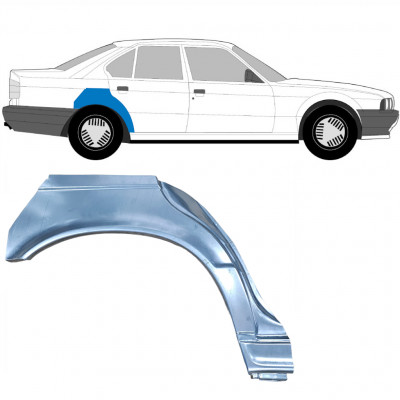 Panel de reparación guardabarros trasero para BMW 5 E34 1987-1996  / Derecho / SEDAN 6400