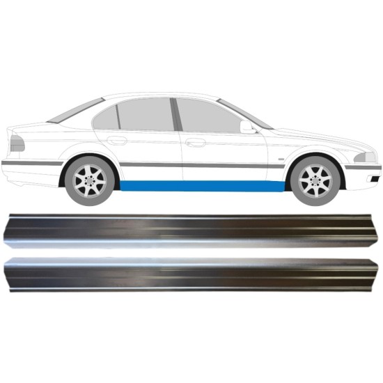 Panel de reparación umbral parte inferior para BMW 5 E39 1996-2004 / Izquierda+Derecha / Conjunto 14966