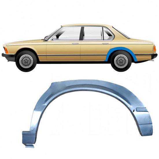 Panel de reparación guardabarros trasero para BMW 7 E23 1976-1986 / Izquierda 7628