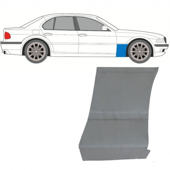 BMW 7 E38 1994-2001 PANEL DE REPARACIÓN DEL ALERÓN DELANTERO / DERECHA