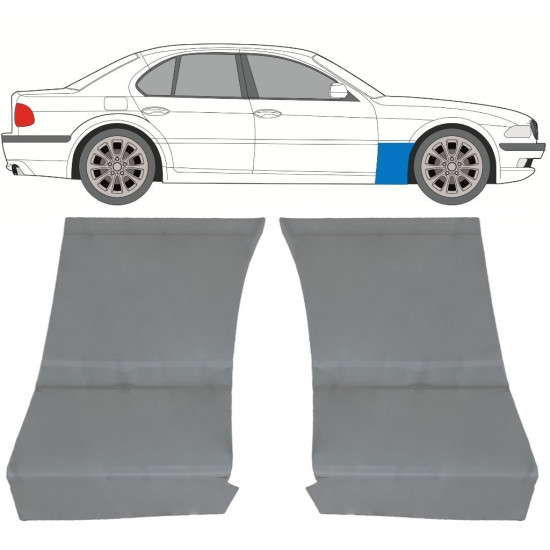 Panel de reparación guardabarros delantero para BMW 7 E38 1994-2001 / Conjunto 11787