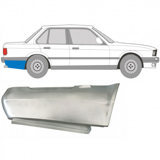 BMW 3 E30 1982-1987 2/4 PUERTAS PANEL DE REPARACIÓN DEL ALERÓN TRASERO / DERECHA