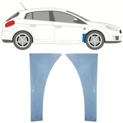 Panel de reparación guardabarros delantero para Fiat Bravo II 2007-2014 / Izquierda+Derecha / Conjunto 11545