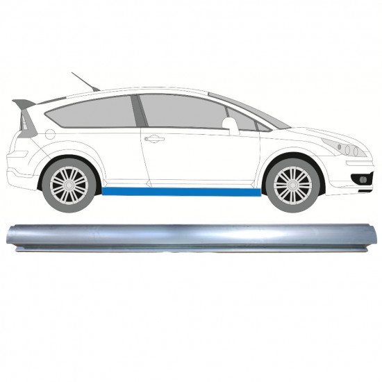 Panel de reparación del umbral para Citroen C4 2004-2011 7296