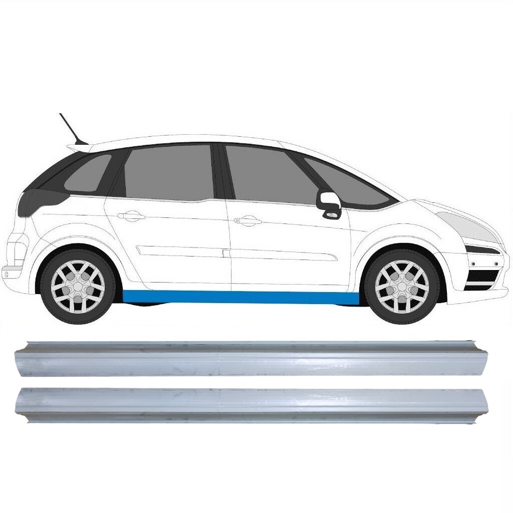 Panel De Reparación Del Umbral Para Citroen C4 Picasso 2006-2013 / Izquierda+Derecha / Conjunto 6447