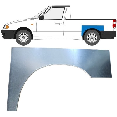 Panel de reparación guardabarros trasero para Volkswagen Caddy 1995-2004 / Izquierda / PICKUP 16329