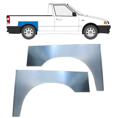 Panel de reparación guardabarros trasero para Volkswagen Caddy 1995-2004 / Izquierda+Derecha / PICKUP / Conjunto 16330