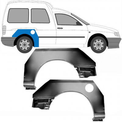 Panel de reparación guardabarros trasero para VW Caddy Seat Inca 1995-2004 / Izquierda+Derecha / Conjunto 10603