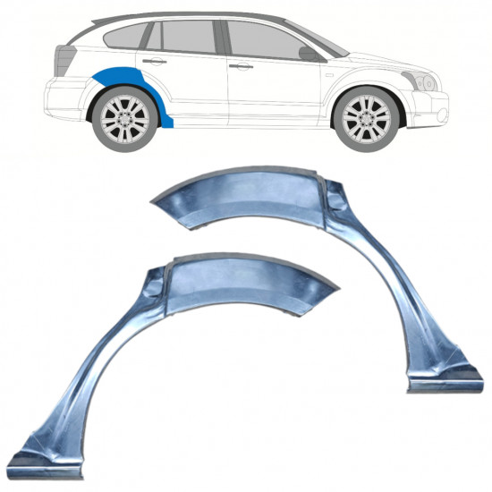 Panel de reparación guardabarros trasero para Dodge Caliber 2006-2013 / Conjunto 9831