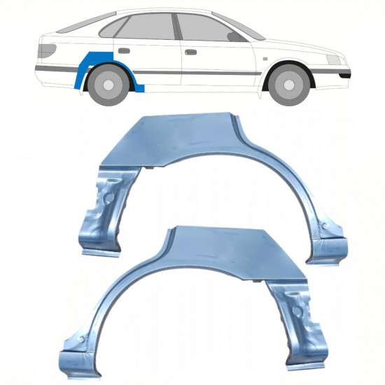 Panel de reparación guardabarros trasero para Toyota Carina E 1992-1997 / Izquierda+Derecha / Conjunto 10464