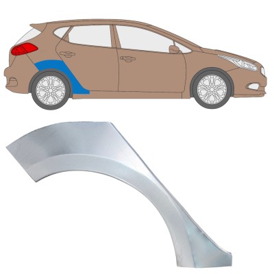 Panel de reparación guardabarros trasero para Kia Ceed 2012-2018 / Derecho 16334