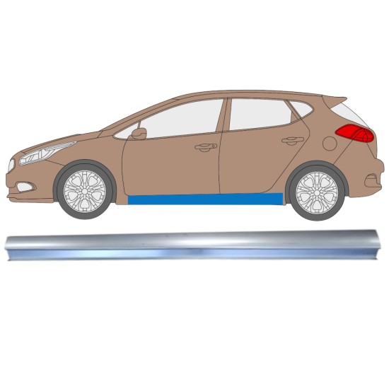 Panel de reparación del umbral para Kia Ceed 2012-2018 / Izquierda 14869
