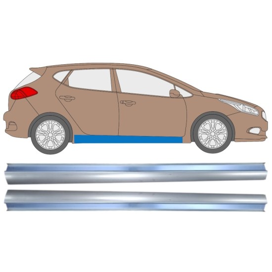 Panel de reparación del umbral para Kia Ceed 2012-2018 / Izquierda+Derecha / Conjunto 14870 Panel de reparación del umbral para Kia Ceed 2012-2018 / Izquierda+Derecha / Conjunto 14870