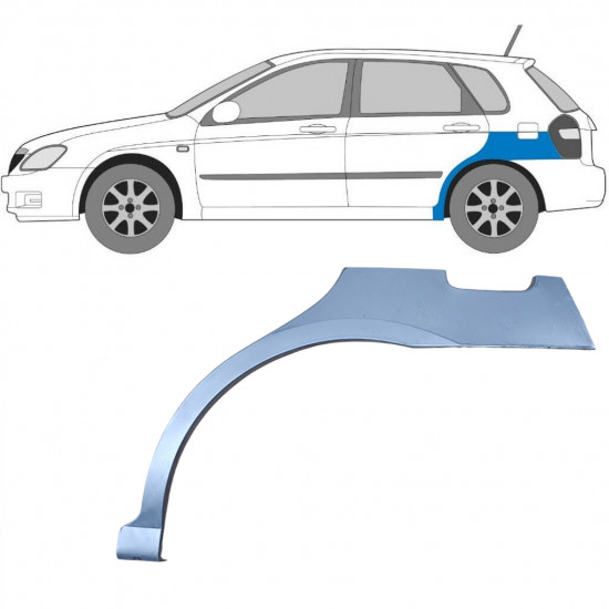 Panel de reparación guardabarros trasero para Kia Cerato 2004-2008 / Izquierda 5997