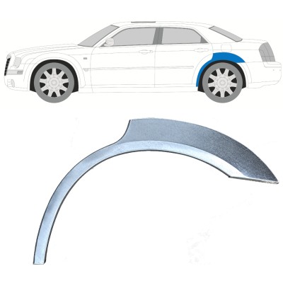 Panel de reparación guardabarros trasero para Chrysler 300C 2004-2011 / Izquierda 17206