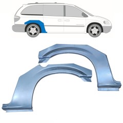 Panel de reparación guardabarros trasero para Chrysler Voyager 2000-2008 Grand / Izquierda+Derecha / Conjunto 10320