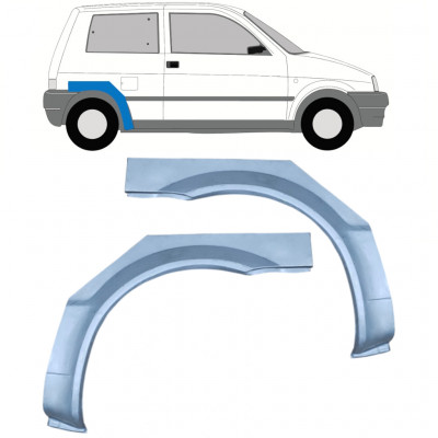 Panel de reparación guardabarros trasero para Fiat Cinquecento 1991-1998 / Conjunto 11216