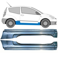 Umbral completo para Citroen C2 2003-2009 / Izquierda+Derecha / Conjunto 10338
