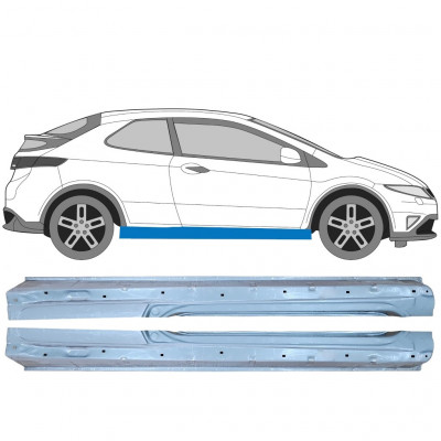 Panel de reparación del umbral para Honda Civic 2005-2011 / Izquierda+Derecha / Conjunto 10093