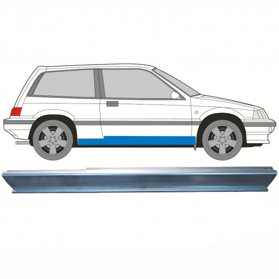 Panel de reparación del umbral para Honda Civic 1983-1987 / Derecho 8626