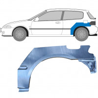 Panel de reparación guardabarros trasero para Honda Civic 1991-1995 / Izquierda 6178