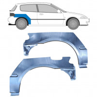 Panel de reparación guardabarros trasero para Honda Civic 1991-1995 / Izquierda+Derecha / Conjunto 10424