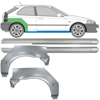 Panel de reparación del umbral + guardabarros trasero para Honda Civic EJ EK 1995-2001 / Izquierda+Derecha / Conjunto 10664