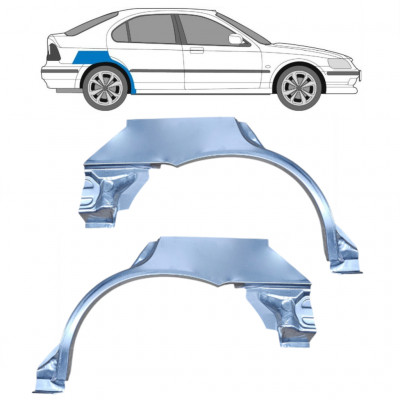 Panel de reparación guardabarros trasero para Honda Civic 1995-2001 / Izquierda+Derecha / Conjunto 10422