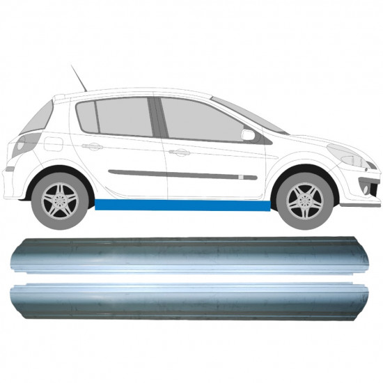 Panel de reparación del umbral para Renault Clio 2005-2014 / Izquierda+Derecha / Conjunto 9811