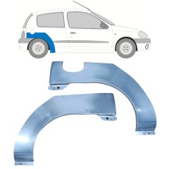 Panel de reparación guardabarros trasero para Renault Clio II 1998-2012 / Izquierda+Derecha / Conjunto 9681