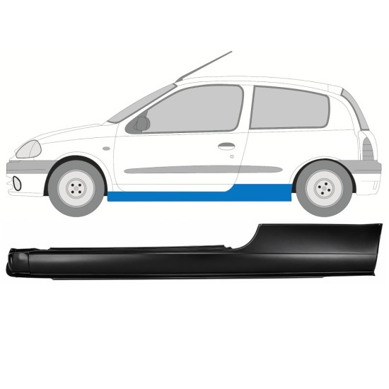 Umbral completo para Renault Clio II 1998-2012 / Izquierda 17163