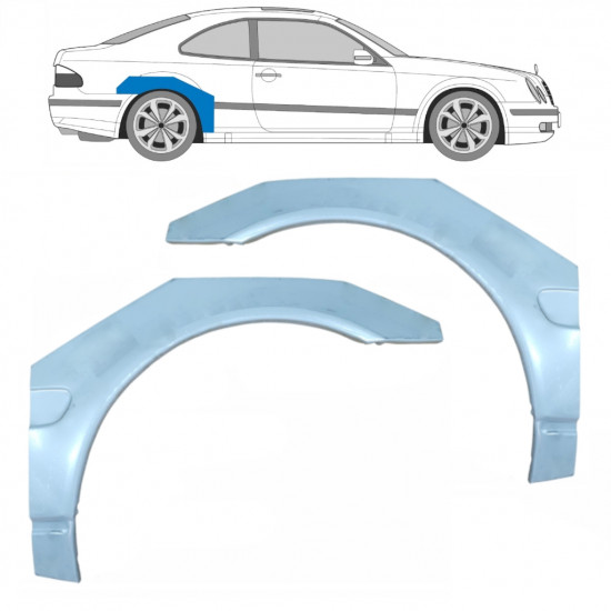 Panel de reparación guardabarros trasero para Mercedes CLK 1997-2003 / Izquierda+Derecha / Conjunto 9174