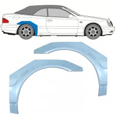 Panel de reparación guardabarros trasero para Mercedes CLK A208 Cabrio 1997-2003 / Derecho / CABRIO 16004