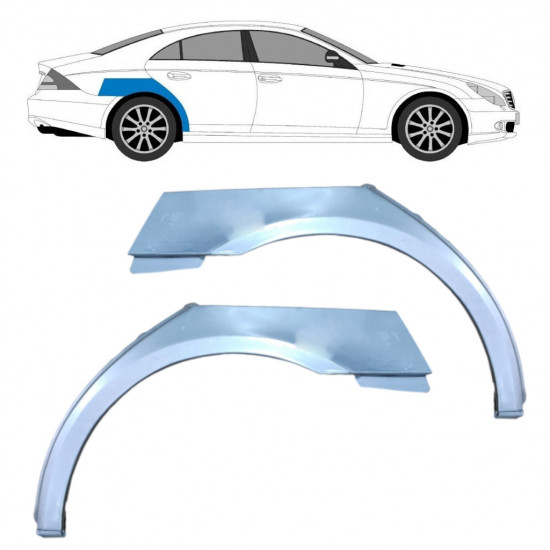 Panel de reparación guardabarros trasero para Mercedes Cls-class 2004-2011 / Izquierda+Derecha / Conjunto 9297