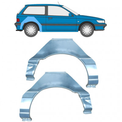 Panel de reparación guardabarros trasero para Mitsubishi Colt 1988-1992 / Izquierda+Derecha / Conjunto 11017