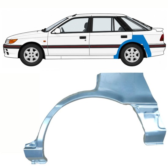 Panel de reparación guardabarros trasero para Mitsubishi Colt 1988-1992 / Izquierda 10796
