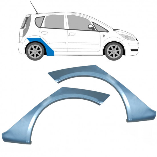 Panel de reparación guardabarros trasero para Mitsubishi Colt 2004-2012 / Izquierda+Derecha / Conjunto 9255