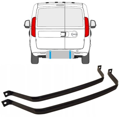 Banda de sujeción, depósito de combustible para Opel Combo D 2011-2018 15041